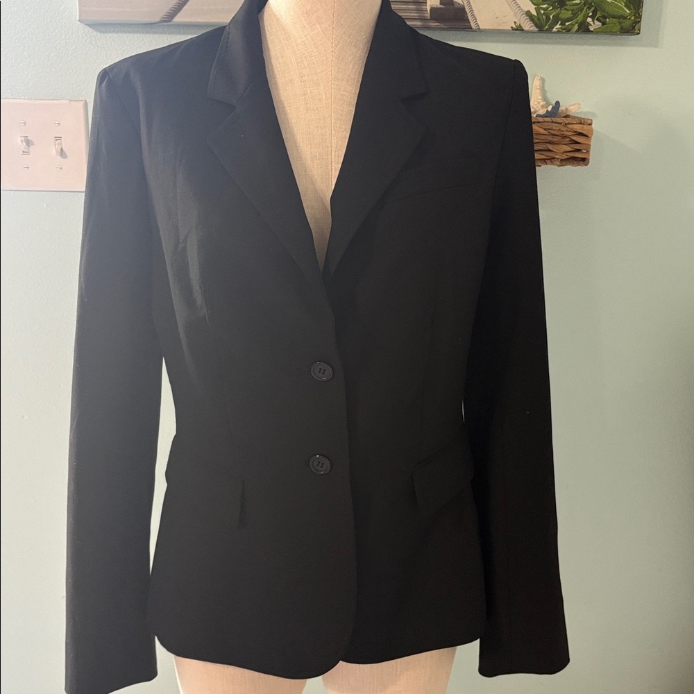 The Limited Black Herringbone Blazer